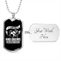 Drummer Necklace Golf and Drums Necklace Stainless Steel or 18k Gold Dog Tag 24" Chain-Express Your Love Gifts