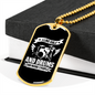 Drummer Necklace Golf and Drums Necklace Stainless Steel or 18k Gold Dog Tag 24" Chain-Express Your Love Gifts