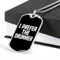 Drummer Necklace I Prefer the Drummer Necklace Stainless Steel or 18k Gold Dog Tag 24" Chain-Express Your Love Gifts