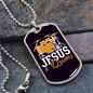 Drummer Necklace Jesus & Drums Necklace Stainless Steel or 18k Gold Dog Tag 24" Chain-Express Your Love Gifts