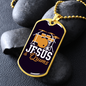 Drummer Necklace Jesus & Drums Necklace Stainless Steel or 18k Gold Dog Tag 24" Chain-Express Your Love Gifts