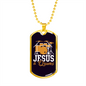 Drummer Necklace Jesus & Drums Necklace Stainless Steel or 18k Gold Dog Tag 24" Chain-Express Your Love Gifts