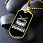 Drummer Necklace Just Here For Drummer Necklace Stainless Steel or 18k Gold Dog Tag 24" Chain-Express Your Love Gifts
