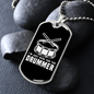 Drummer Necklace Just Here For Drummer Necklace Stainless Steel or 18k Gold Dog Tag 24" Chain-Express Your Love Gifts