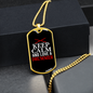 Drummer Necklace Keep Calm and Love a Drummer Necklace Stainless Steel or 18k Gold Dog Tag 24" Chain-Express Your Love Gifts