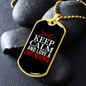 Drummer Necklace Keep Calm and Love a Drummer Necklace Stainless Steel or 18k Gold Dog Tag 24" Chain-Express Your Love Gifts