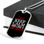 Drummer Necklace Keep Calm and Love a Drummer Necklace Stainless Steel or 18k Gold Dog Tag 24" Chain-Express Your Love Gifts