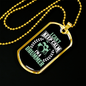 Drummer Necklace Keep Calm Drummer Necklace Stainless Steel or 18k Gold Dog Tag 24" Chain-Express Your Love Gifts