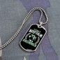 Drummer Necklace Keep Calm Drummer Necklace Stainless Steel or 18k Gold Dog Tag 24" Chain-Express Your Love Gifts