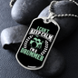 Drummer Necklace Keep Calm Drummer Necklace Stainless Steel or 18k Gold Dog Tag 24" Chain-Express Your Love Gifts