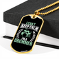 Drummer Necklace Keep Calm Drummer Necklace Stainless Steel or 18k Gold Dog Tag 24" Chain-Express Your Love Gifts