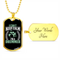 Drummer Necklace Keep Calm Drummer Necklace Stainless Steel or 18k Gold Dog Tag 24" Chain-Express Your Love Gifts