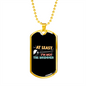 Drummer Necklace Not The Drummer Necklace Stainless Steel or 18k Gold Dog Tag 24" Chain-Express Your Love Gifts