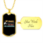 Drummer Necklace Not The Drummer Necklace Stainless Steel or 18k Gold Dog Tag 24" Chain-Express Your Love Gifts
