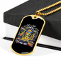 Drummer Necklace Octopus Drummer Necklace Stainless Steel or 18k Gold Dog Tag 24" Chain-Express Your Love Gifts