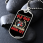Drummer Necklace Old Man Drumset Red Necklace Stainless Steel or 18k Gold Dog Tag 24" Chain-Express Your Love Gifts