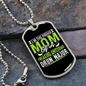 Drummer Necklace Proud Mom of Drum Major Necklace Stainless Steel or 18k Gold Dog Tag 24" Chain-Express Your Love Gifts