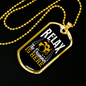 Drummer Necklace Relax Drummer is Here Necklace Stainless Steel or 18k Gold Dog Tag 24" Chain-Express Your Love Gifts
