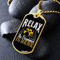 Drummer Necklace Relax Drummer is Here Necklace Stainless Steel or 18k Gold Dog Tag 24" Chain-Express Your Love Gifts