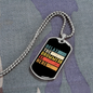 Drummer Necklace Relax The Drummer is Here Necklace Stainless Steel or 18k Gold Dog Tag 24" Chain-Express Your Love Gifts