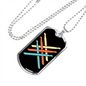 Drummer Necklace Retro Drumsticks Necklace Stainless Steel or 18k Gold Dog Tag 24" Chain-Express Your Love Gifts