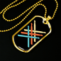 Drummer Necklace Retro Drumsticks Necklace Stainless Steel or 18k Gold Dog Tag 24" Chain-Express Your Love Gifts