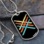 Drummer Necklace Retro Drumsticks Necklace Stainless Steel or 18k Gold Dog Tag 24" Chain-Express Your Love Gifts