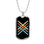 Drummer Necklace Retro Drumsticks Necklace Stainless Steel or 18k Gold Dog Tag 24" Chain-Express Your Love Gifts