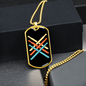 Drummer Necklace Retro Drumsticks Necklace Stainless Steel or 18k Gold Dog Tag 24" Chain-Express Your Love Gifts