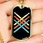 Drummer Necklace Retro Drumsticks Necklace Stainless Steel or 18k Gold Dog Tag 24" Chain-Express Your Love Gifts