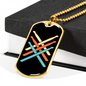Drummer Necklace Retro Drumsticks Necklace Stainless Steel or 18k Gold Dog Tag 24" Chain-Express Your Love Gifts