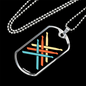 Drummer Necklace Retro Drumsticks Necklace Stainless Steel or 18k Gold Dog Tag 24" Chain-Express Your Love Gifts