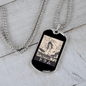 Drummer Necklace Samurai Drummer Necklace Stainless Steel or 18k Gold Dog Tag 24" Chain-Express Your Love Gifts