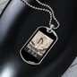 Drummer Necklace Samurai Drummer Necklace Stainless Steel or 18k Gold Dog Tag 24" Chain-Express Your Love Gifts