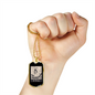 Drummer Necklace Samurai Drummer Necklace Stainless Steel or 18k Gold Dog Tag 24" Chain-Express Your Love Gifts