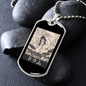 Drummer Necklace Samurai Drummer Necklace Stainless Steel or 18k Gold Dog Tag 24" Chain-Express Your Love Gifts