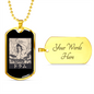 Drummer Necklace Samurai Drummer Necklace Stainless Steel or 18k Gold Dog Tag 24" Chain-Express Your Love Gifts