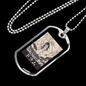 Drummer Necklace Samurai Drummer Necklace Stainless Steel or 18k Gold Dog Tag 24" Chain-Express Your Love Gifts