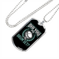 Drummer Necklace Touch My Drum Set Necklace Stainless Steel or 18k Gold Dog Tag 24" Chain-Express Your Love Gifts