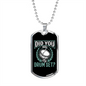 Drummer Necklace Touch My Drum Set Necklace Stainless Steel or 18k Gold Dog Tag 24" Chain-Express Your Love Gifts