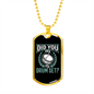 Drummer Necklace Touch My Drum Set Necklace Stainless Steel or 18k Gold Dog Tag 24" Chain-Express Your Love Gifts