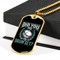 Drummer Necklace Touch My Drum Set Necklace Stainless Steel or 18k Gold Dog Tag 24" Chain-Express Your Love Gifts