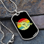 Drummer Necklace Vintage Drummer Drum Sticks Necklace Stainless Steel or 18k Gold Dog Tag 24" Chain-Express Your Love Gifts