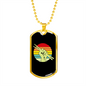 Drummer Necklace Vintage Drummer Drum Sticks Necklace Stainless Steel or 18k Gold Dog Tag 24" Chain-Express Your Love Gifts