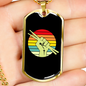 Drummer Necklace Vintage Drummer Drum Sticks Necklace Stainless Steel or 18k Gold Dog Tag 24" Chain-Express Your Love Gifts