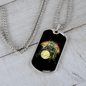 Drummer Necklace Zombie Cat Drummer Necklace Stainless Steel or 18k Gold Dog Tag 24" Chain-Express Your Love Gifts