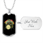 Drummer Necklace Zombie Cat Drummer Necklace Stainless Steel or 18k Gold Dog Tag 24" Chain-Express Your Love Gifts