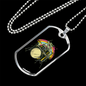 Drummer Necklace Zombie Cat Drummer Necklace Stainless Steel or 18k Gold Dog Tag 24" Chain-Express Your Love Gifts