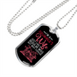 Drummer's Wife Necklace Stainless Steel or 18k Gold Dog Tag 24" Chain-Express Your Love Gifts