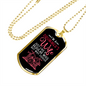 Drummer's Wife Necklace Stainless Steel or 18k Gold Dog Tag 24" Chain-Express Your Love Gifts